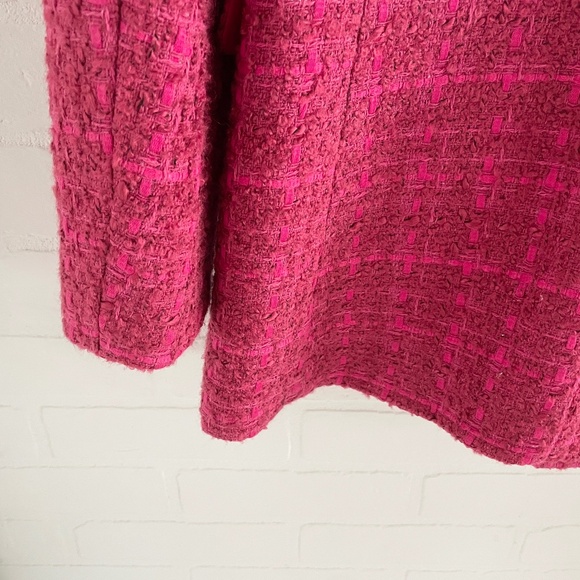 LC Waikiki Vision Blazer Tweed Jacket Chanel vibe Double breasted Pink Sz S - Picture 16 of 16